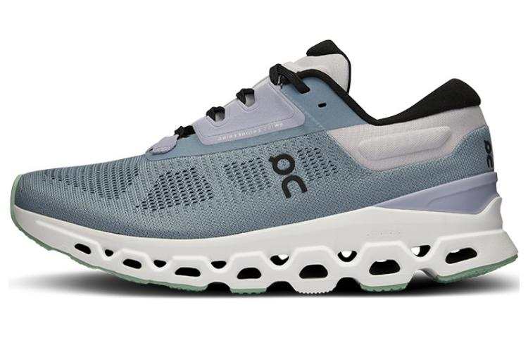 On Cloudstratus 3 Cushioning Low top Running Shoes Women's Gray Blue