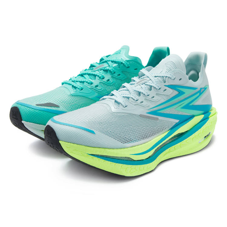 361° Flame 4.5 Breathable Low top Carbon Plate Running Shoes Unisex Moonstone Blue