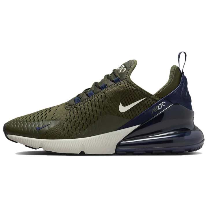 Nike Nike Air Max 270 Abrasion Resistant Abrasion Resistant Low top Casual Running Shoes Men's Green Blue White