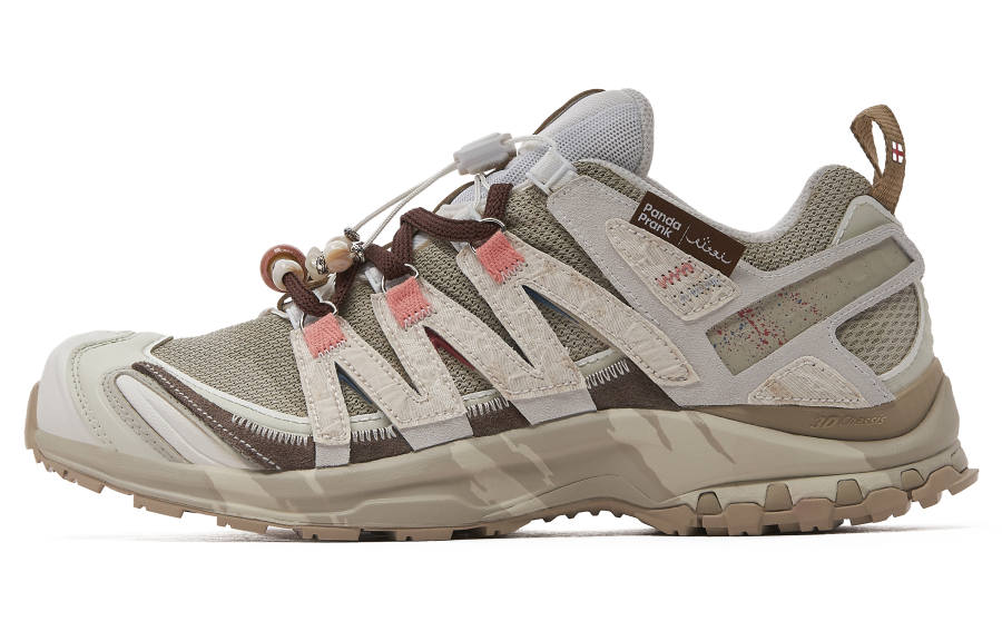 SALOMON XA PRO 3D LA YAUTE Cushioning Slip Resistant Low top Running Shoes Unisex Beige White Brown