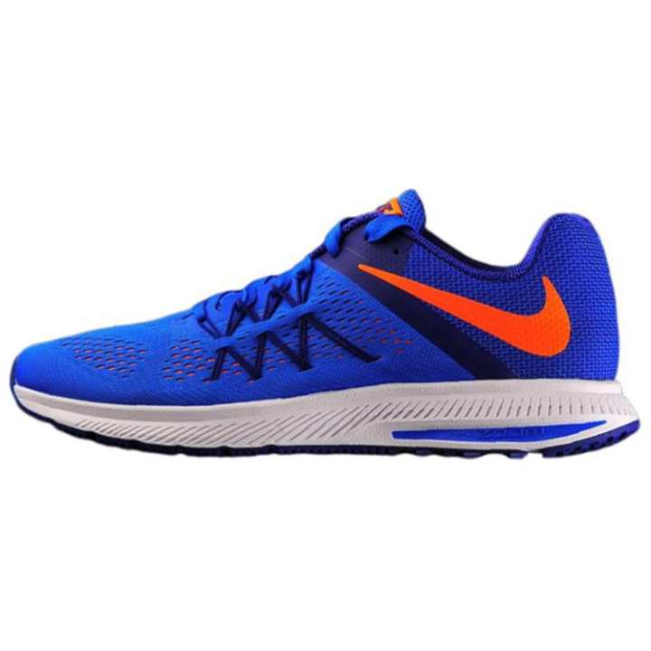 Nike Nike Zoom Winflo 3 Cushioning Slip Resistant Low top Running Shoes Men's Blue
