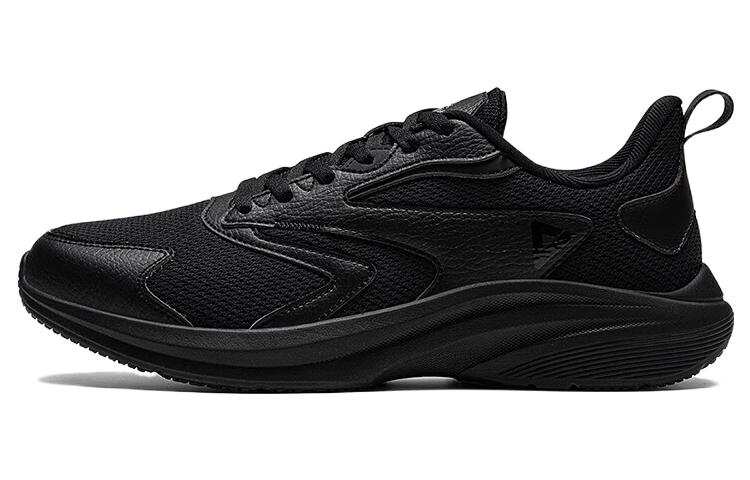 PEAK Casual Slip Resistant Abrasion Resistant Low top Running Shoes Men's All Black