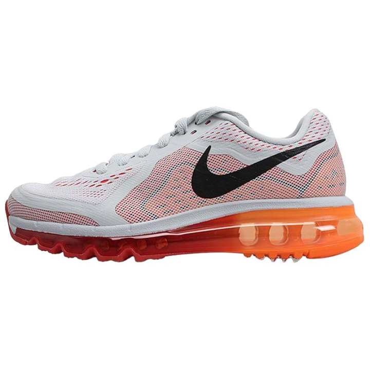 Nike Nike Air Max 2014 Slip Resistant Abrasion Resistant Low top Running Shoes Women's White Red Orange