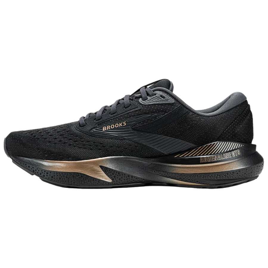 Brooks Adrenaline GTS Slip Resistant Abrasion Resistant Low top Running Shoes Men's Black Gold
