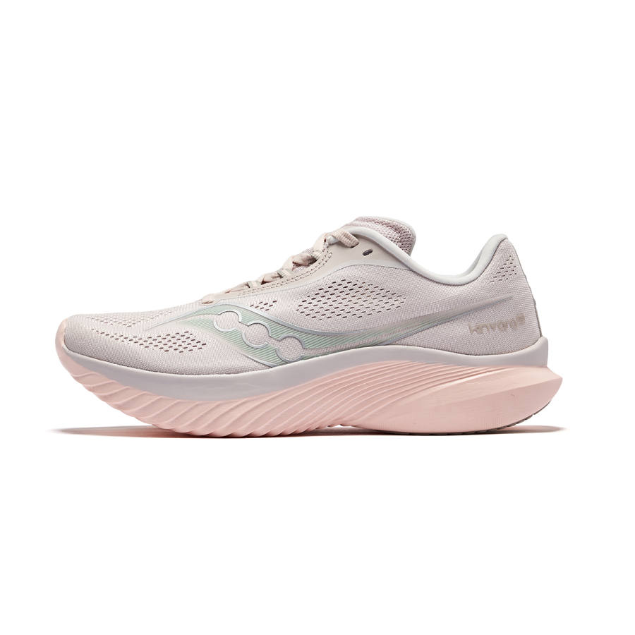 Saucony Kinvara Essence 15 Training Sprint Physical Fitness Test & Exam Racing Running Shoes Women's Light Pink Green