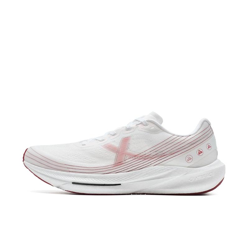 XTEP XTEP Integrated Molding 3rd Generation Body Testing Version Low top Training Running Shoes Women's White Red Silver