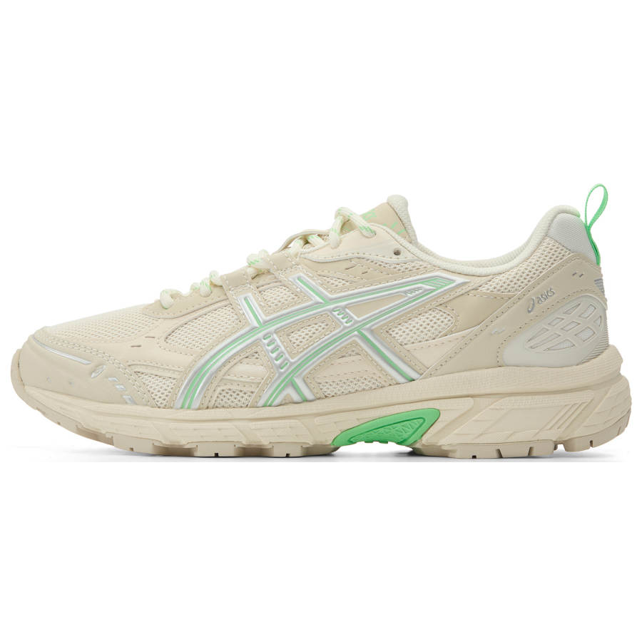 ASICS GEL NUNOBIKI Breathable Running Shoes Unisex Beige White Green