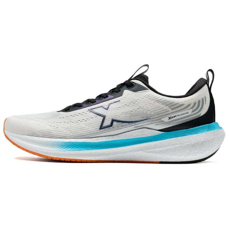 XTEP Yingqing 2.0 Cushioning, Wear Resistant Low top Running Shoes Men's Black White Blue