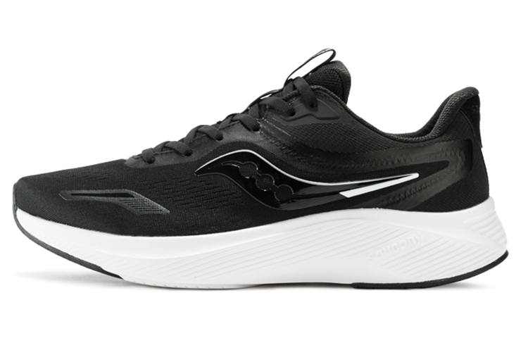 Saucony Lancer Breathable Lightweight Breathable And Lightweight Low top Running Shoes Unisex Black Discoloration