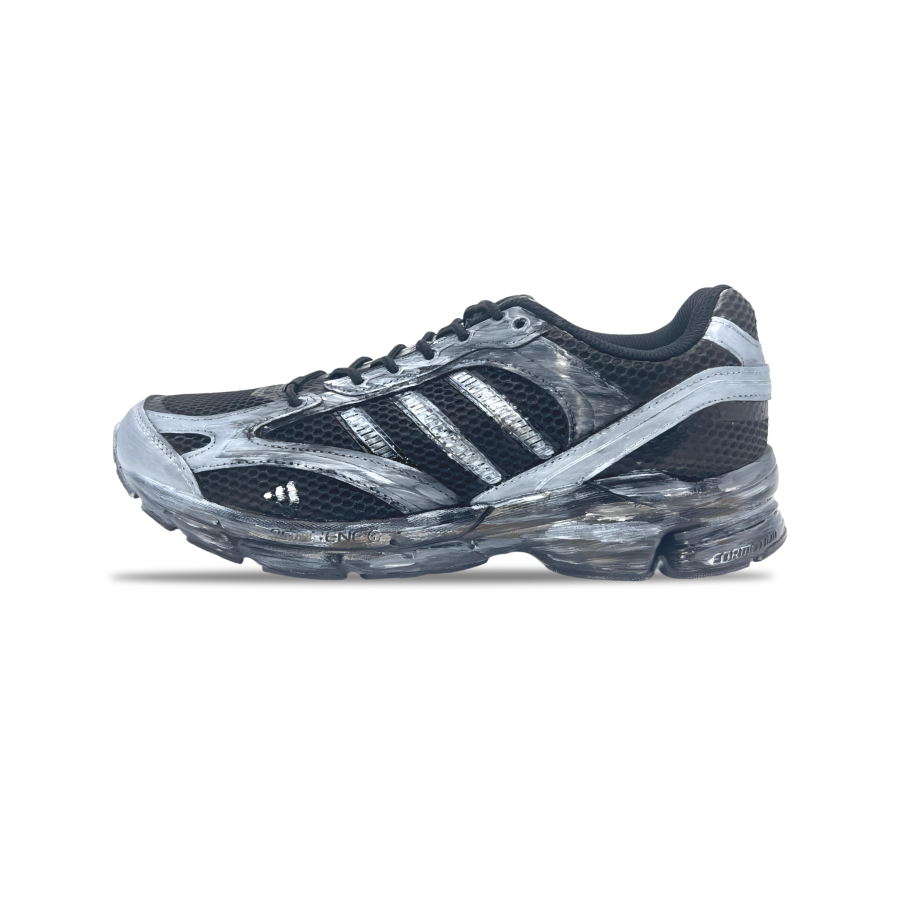 Adidas Adidas SPIRITAIN 2.0 PU, Textile, Synthetic Leather Low top Running Shoes Unisex Black Silver