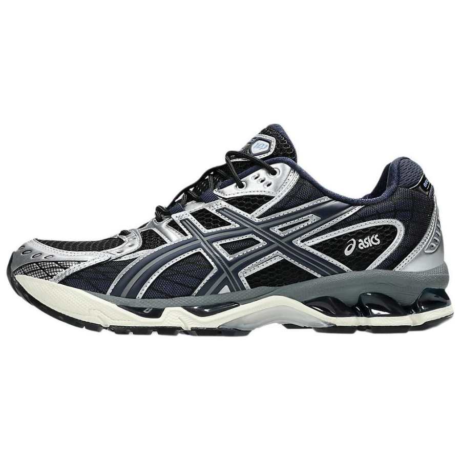 ASICS GEL Nimbus 10.1 Textile, Synthetic Leather Breathable Low top Casual Running Shoes Unisex Silver Black