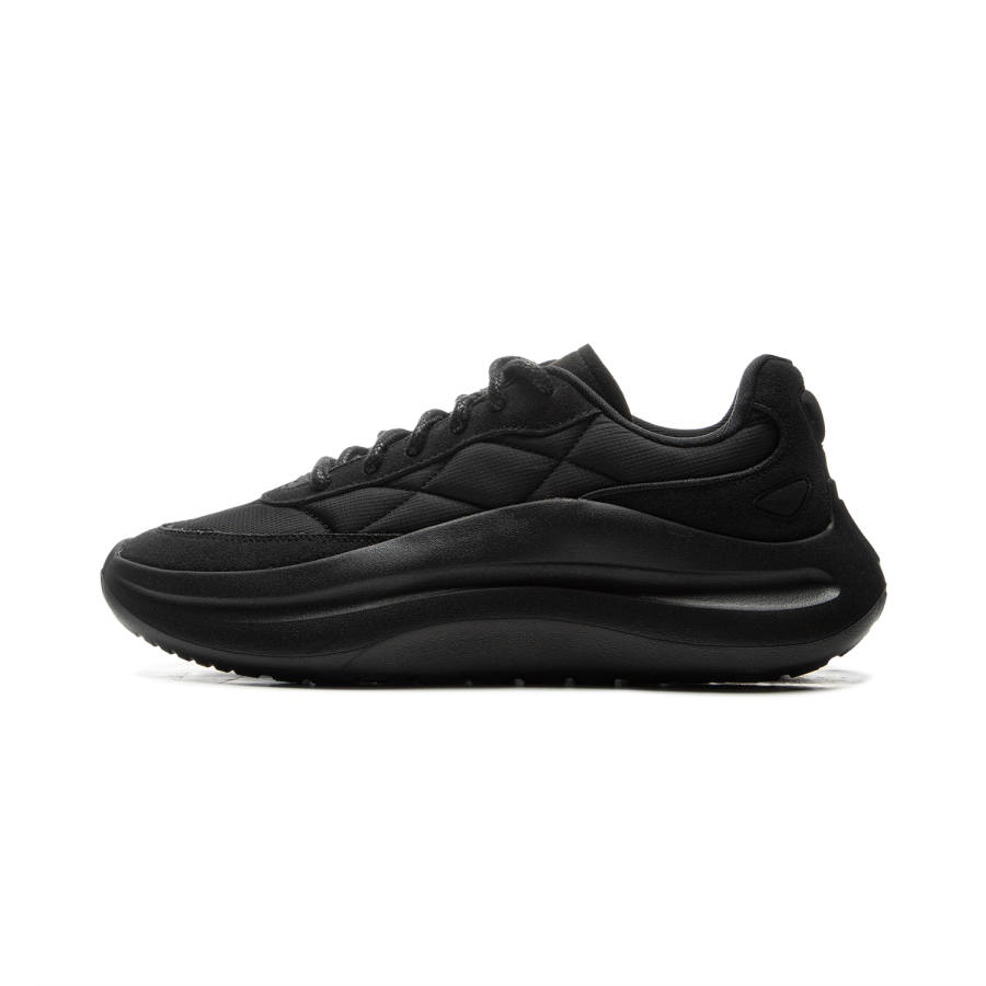 Li-Ning Li Ning Cloud Wave Lace Cushioning Slip Resistant Abrasion Resistant Lightweight Low top Casual Shoes Men's Black