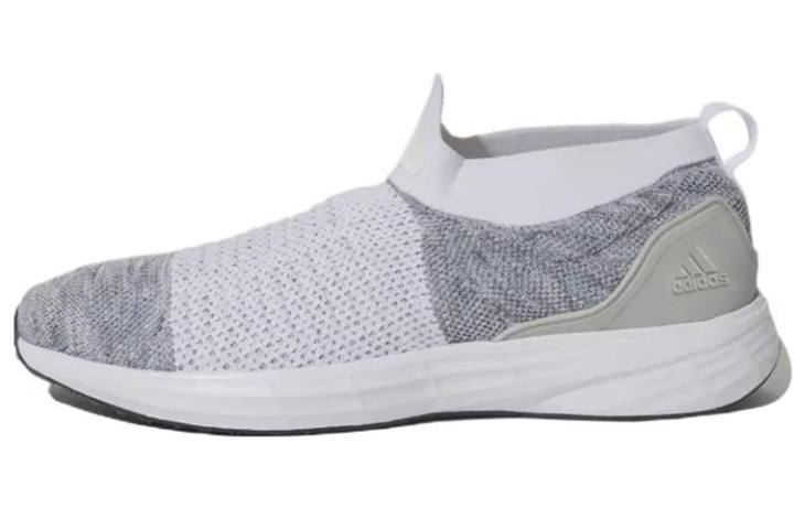 Adidas Adidas Adiron Comfortable Fabric Abrasion Resistant Breathable Low top Running Shoes Men's Gray White