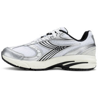 Diadora Slip Resistant Abrasion Resistant Low Top Running Shoes Unisex White Silver