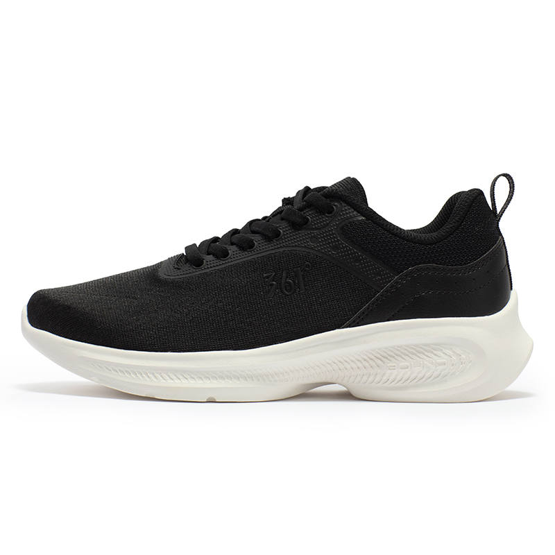 361° Slip Resistant, Abrasion Resistant, Breathable Low top Casual Running Shoes Women's Black White
