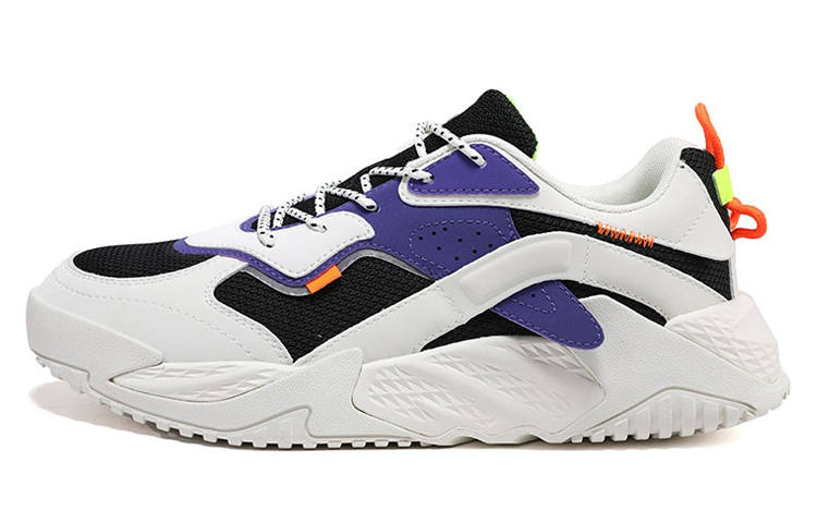 PEAK Mesh Cushioning Low top Running Shoes Men's White Black