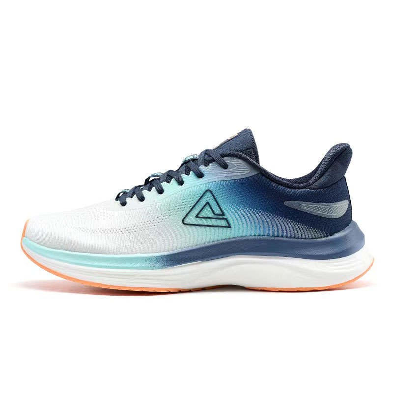 PEAK Cushioning Lightweight Cushioning Lightweight Low top Casual Running Shoes Men's Ecru Blue