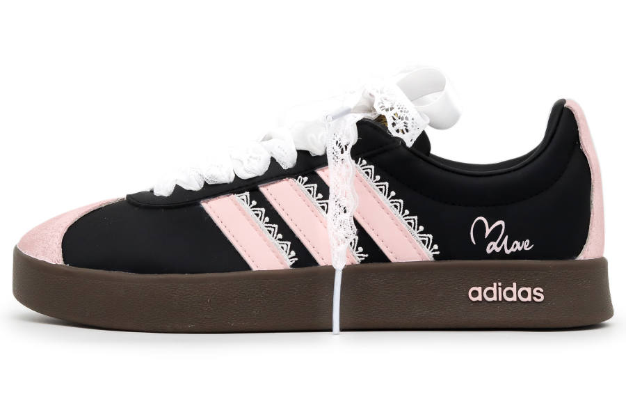 Adidas Adidas VL COURT 2.0 Low top Skateboard Shoes Unisex Black Pink