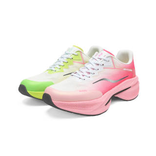 OAOU Low top Running Shoes Unisex Floral Red Willow Green
