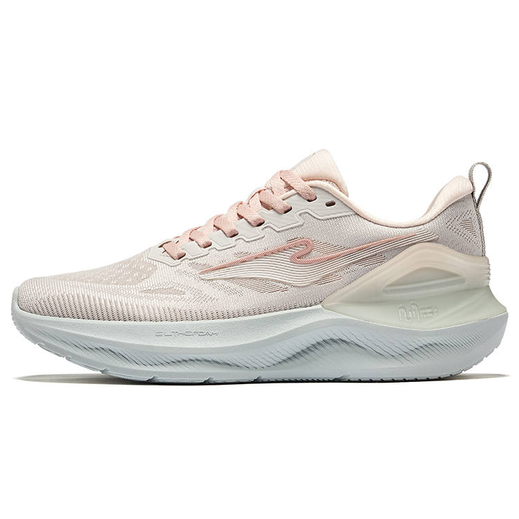 Erke Tianma 3.0 Stable Cushioning Breathable Rebound Low top Casual Training Running Shoes Women's Wild Gray Shell Pink