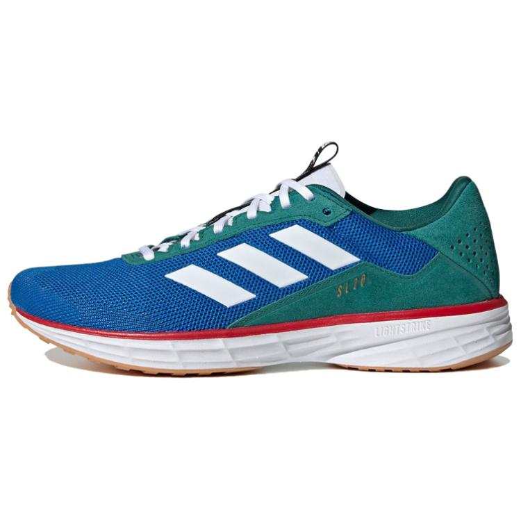 Adidas NOAH x Adidas Sl20 Fabric Cushioning Slip Resistant Low top Running Shoes Unisex Blue Green White