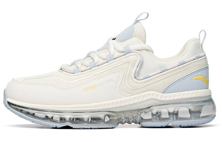 Anta Running Collection Cushioning Anti-Slip Wear-Resistant Breathability Low-Top Running Shoes Women's White Blue