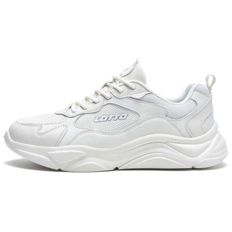 LOTTO Sportlife Textile, Synthetic Leather Trendy Slip Resistant Abrasion Resistant Low top Casual Shoes Women's White