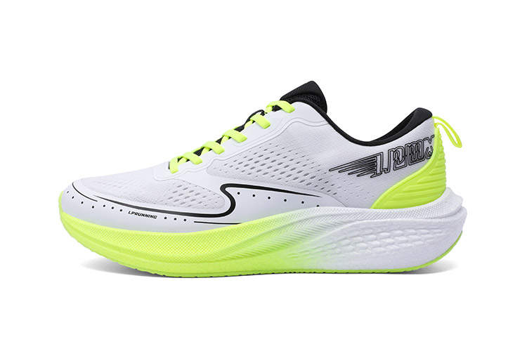 LPMX Cushioning Breathable Cushioning Breathable Low top Running Shoes Men's White Neon Green