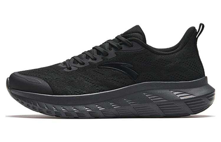 Anta Light Cloud Fabric Slip Resistant Abrasion Resistant Low top Running Shoes Men's Black