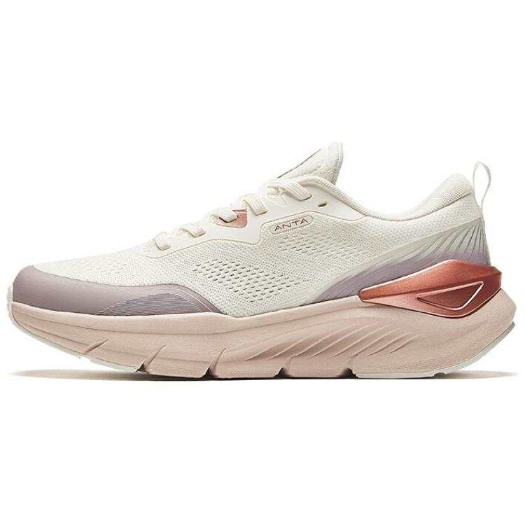 Anta Breathable And Lightweight Low top Running Shoes Women's White Purple
