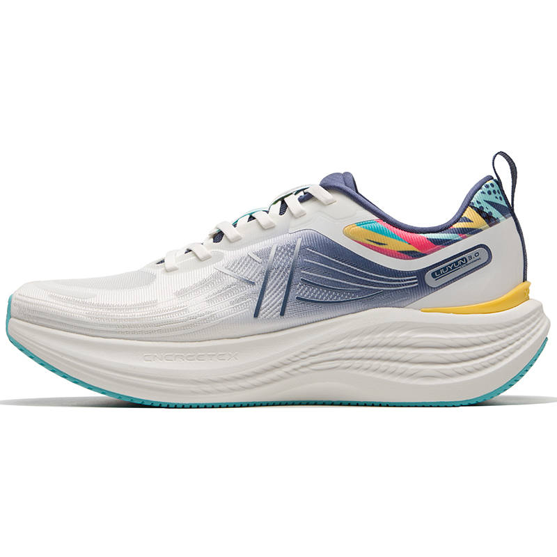 XTEP Slip Resistant Abrasion Resistant Low top Casual Running Shoes Men's White Blue