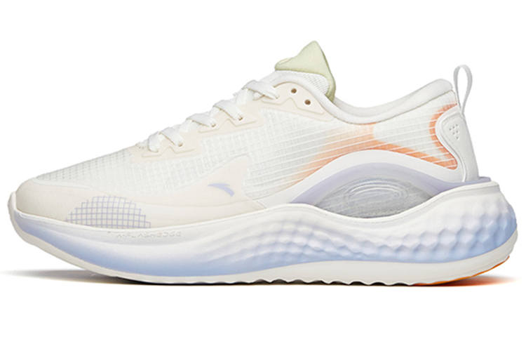 Anta Slip Resistant, Abrasion Resistant, Lightweight Low top Running Shoes Women's White Yellow