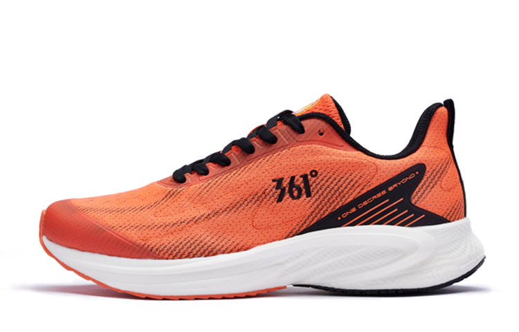 361° QU!KFOAM Mesh Cushioning Slip Resistant Abrasion Resistant Low top Running Shoes Men's Vermilion Orange