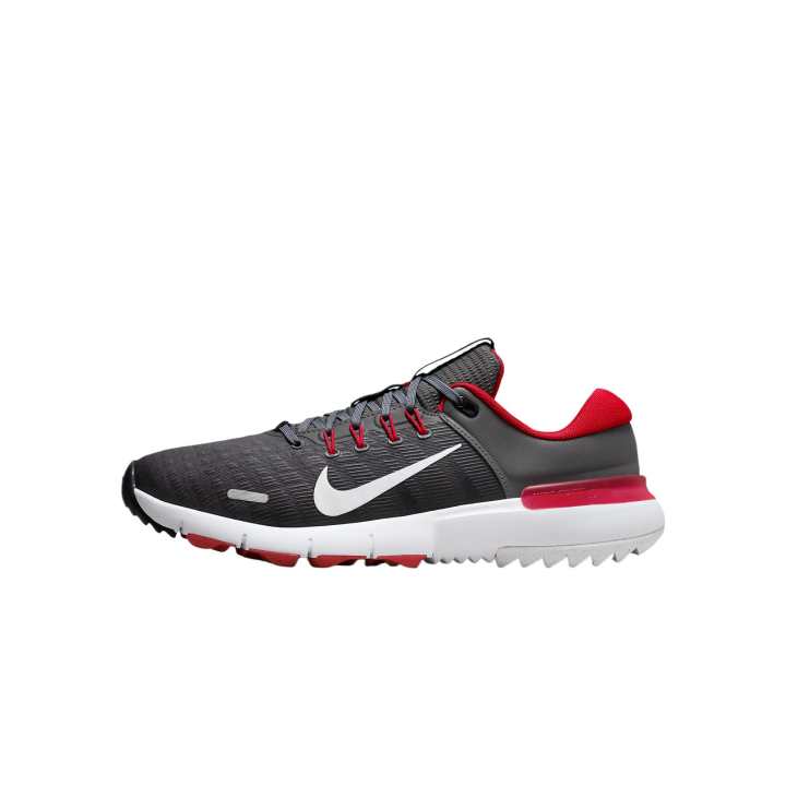 Nike Nike Free Golf Abrasion Resistant Lightweight Wear resistant And Lightweight Low top Golf Shoes Men's Gray Red