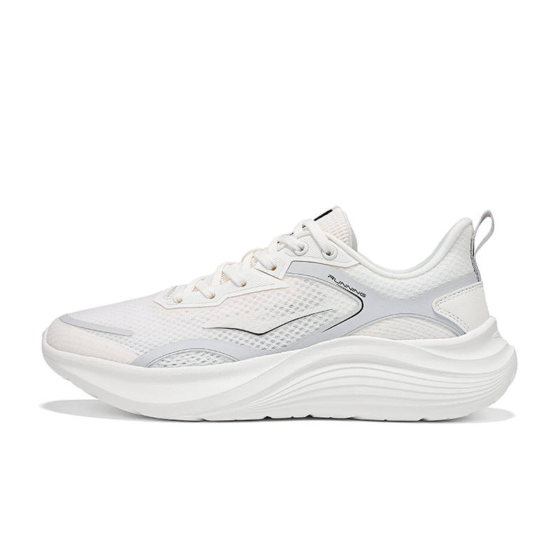 Erke Low top Casual Running Shoes Men's Microcrystal White Mist Gray