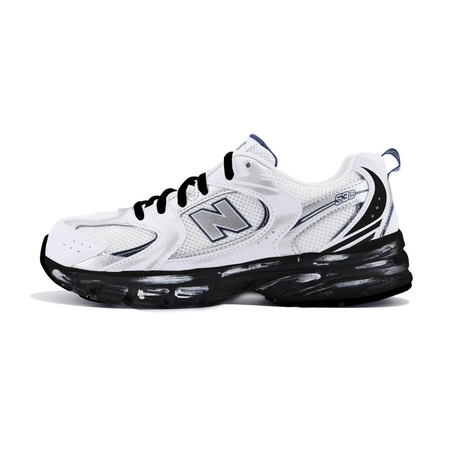 New Balance New Balance NB 530 Classic Vintage Abrasion Resistant Low top Casual Running Shoes Unisex White Black
