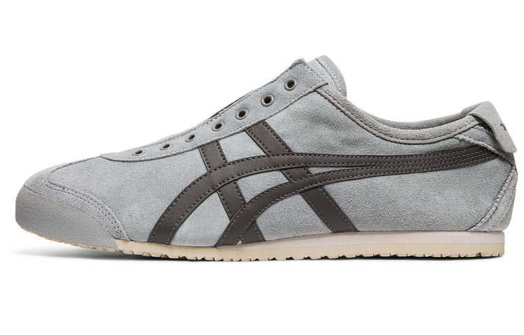 Onitsuka Tiger MEXICO 66 SLIP on Slip Resistant Abrasion Resistant Low top Casual Shoes Men's Gray