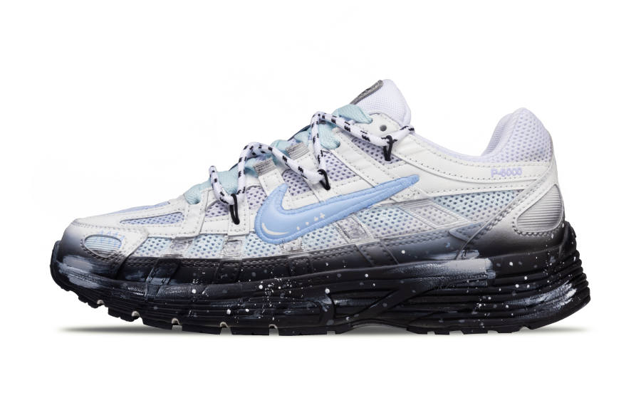 Nike Nike P 6000 Synthetic Leather Cushioning, Wear Resistant Low top Casual Running Shoes Men's Blue Black