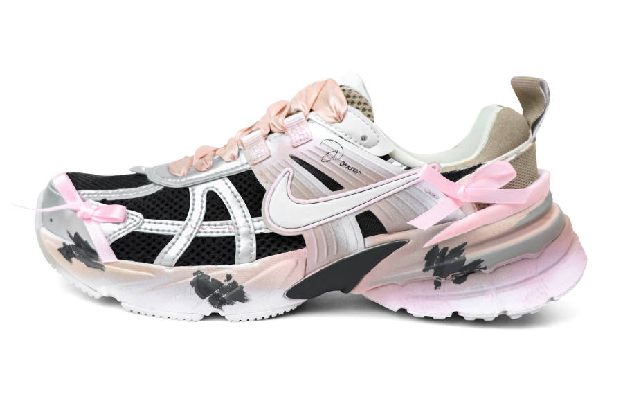 Nike Nike V2K Run Slip Resistant, Abrasion Resistant, Breathable Low top Casual Running Shoes Women's Black Pink