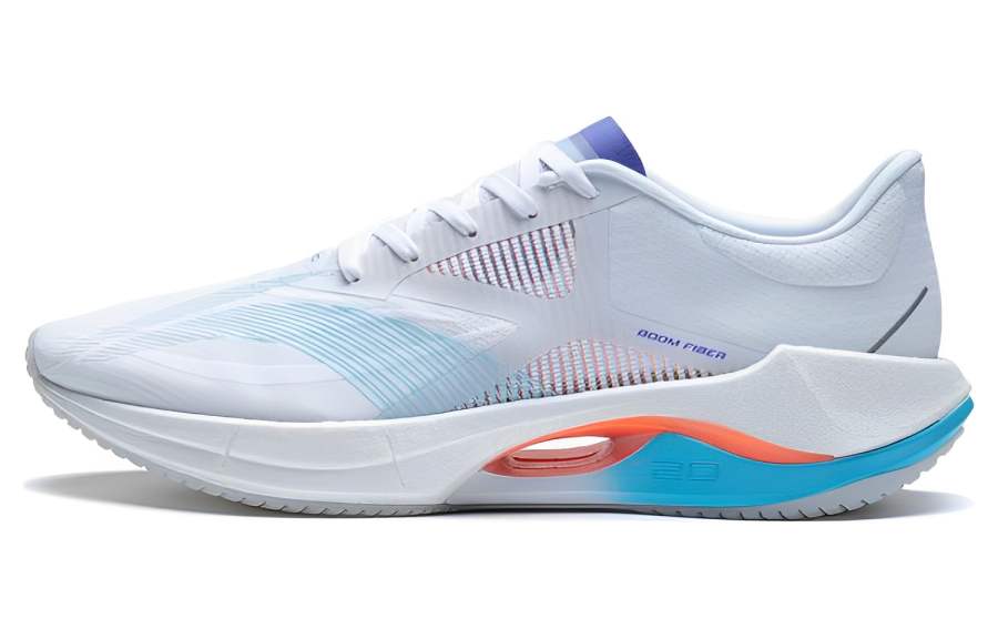 Li-Ning Li Ning Super Light 20 Cushioning Slip Resistant Abrasion Resistant Low top Casual Running Shoes Men's White Blue