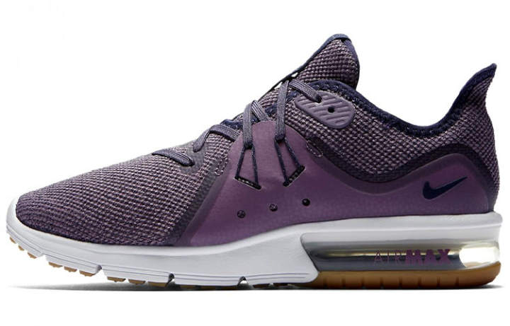 Nike Nike Air Max Sequent Comfortable And Breathable Low top Running Shoes Women's Purple White