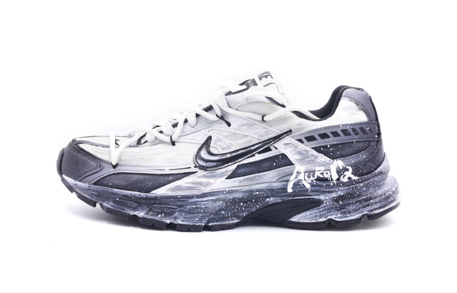 Nike Nike Initiator Cushioning Abrasion Resistant Breathable Low top Casual Running Shoes Unisex Black Gray