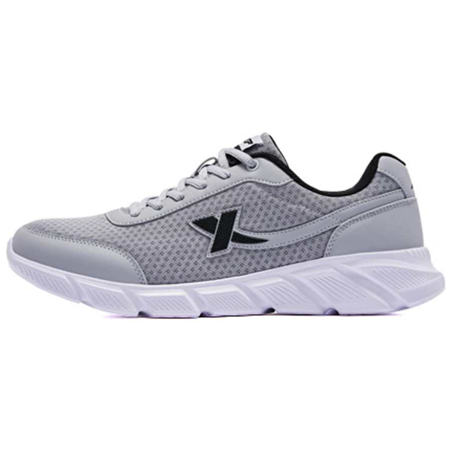 XTEP Cushioning Abrasion Resistant Breathable Lightweight Low top Running Shoes Men's Gray Black