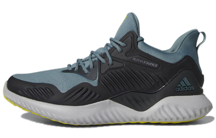 Adidas Adidas AlphaBounce Running Shoes Men's Low Top Black/Green