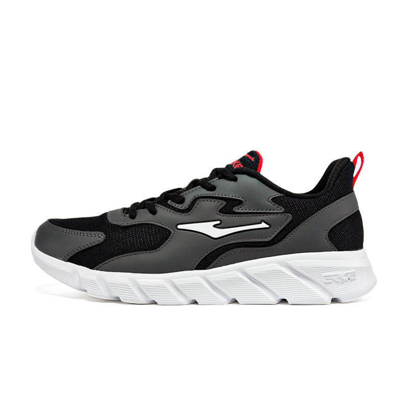 Erke Abrasion Resistant, Lightweight, And Breathable Low top Casual Running Shoes Men's Black Gray