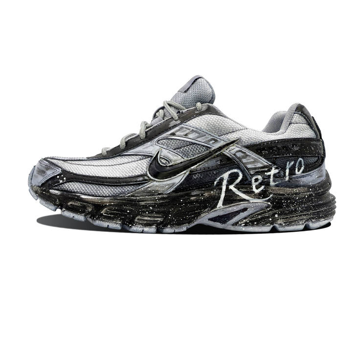 Nike Nike Initiator Slip Resistant Abrasion Resistant Low top Running Shoes Unisex Gray Black