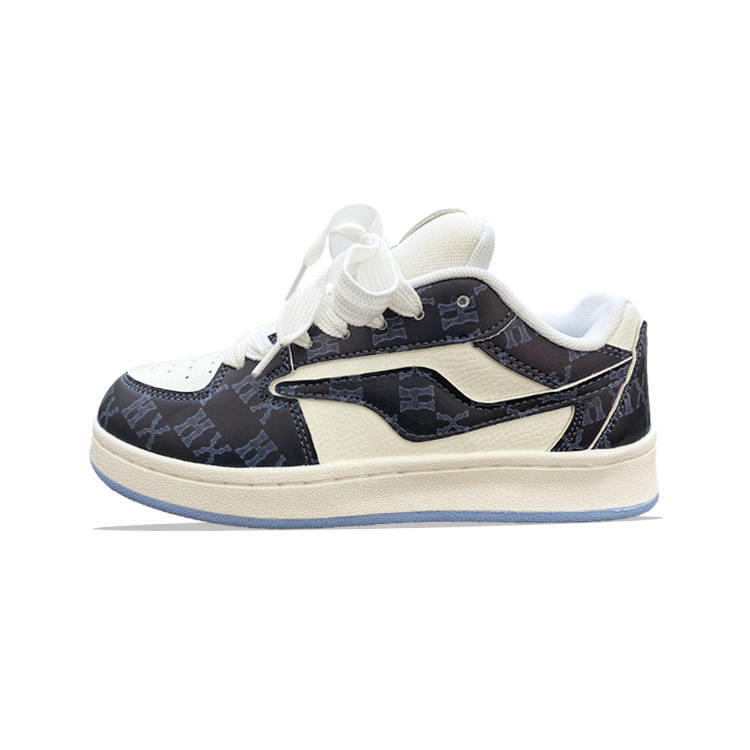 XLAIII Pu Slip Resistant, Abrasion Resistant, Lightweight Low top Casual Shoes Unisex White Blue