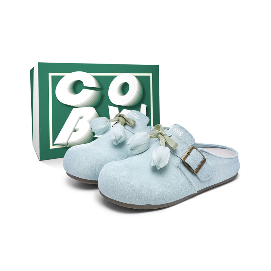 Cobx Cob Quiet Abrasion Resistant Closed Toe Slippers Women's Blue
