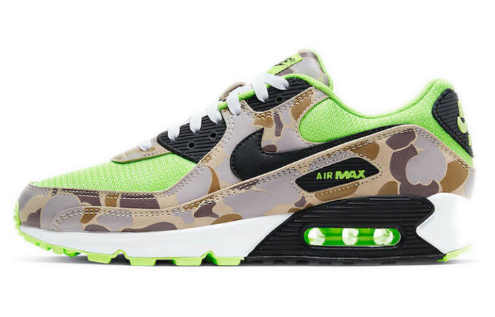 Nike Nike Air Max 90 Mesh Cushioning Low top Air Cushion Running Shoes Unisex Brown Green