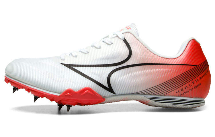 HEALTH 181S Physical Fitness Test & Exam Track & Field Competition Training Running Cleats Unisex White Red